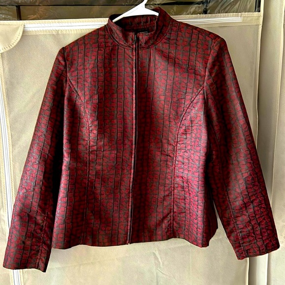 Due Per Due women’s black and deep maroon jacket size L - Picture 1 of 5